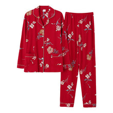 Load image into Gallery viewer, Autumn 100% Cotton Long Sleeve Long Pants Pajama Sets for Women Floral Sleepwear Pyjamas Femme Loungewear Homewear Pijama Mujer