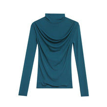 Load image into Gallery viewer, Autumn 2021 New Women&#39;s T-Shirt Fashion Casual Turtleneck Mesh Shirt Elegant Slim Long Sleeve Female Tops