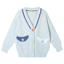 Load image into Gallery viewer, Autumn Casual V-neck Knitted Cardigan Women Colour Button Long Sleeve Sweater Korean Fashion Loose Elegant Designer Coat 2021