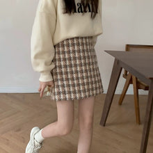 Load image into Gallery viewer, Autumn Elegant Kawaii Plaid Skirt Women  Y2K Sweet Party Mini Skirt Female Casual Korean Fashion Chic Short Skirt 2021 Winter