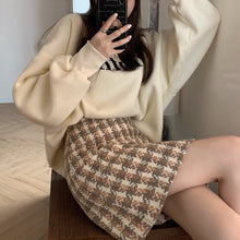 Load image into Gallery viewer, Autumn Elegant Kawaii Plaid Skirt Women  Y2K Sweet Party Mini Skirt Female Casual Korean Fashion Chic Short Skirt 2021 Winter