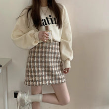 Load image into Gallery viewer, Autumn Elegant Kawaii Plaid Skirt Women  Y2K Sweet Party Mini Skirt Female Casual Korean Fashion Chic Short Skirt 2021 Winter