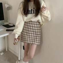 Load image into Gallery viewer, Autumn Elegant Kawaii Plaid Skirt Women  Y2K Sweet Party Mini Skirt Female Casual Korean Fashion Chic Short Skirt 2021 Winter