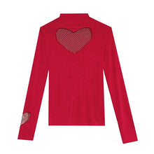 Load image into Gallery viewer, Autumn Long Sleeve Women T-Shirt Fashion Casual Sexy Hollow Out Diamonds Mesh Tops M-3XL Plus Size Female Blusas