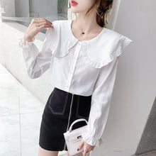 Load image into Gallery viewer, Autumn New Doll Collar Long Sleeve Chiffon Shirt blusas mujer de moda 2021 Fashion Casual Solid Color Office Lady Tops