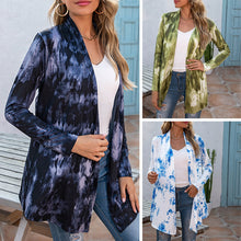 Load image into Gallery viewer, Autumn Spring 2021 New Women Cardigan Coats Open Front Tie Dye Loose Slim  Cover Ups Casual Jackets Female Streetwear