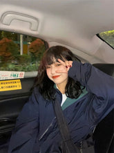 Load image into Gallery viewer, Autumn Waterproof Jacket with Hoodie Women Korean Fashion Y2k Clothing Trench Coat Chic Pure Color Zipper Loose Windbreaker