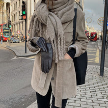 Load image into Gallery viewer, Autumn Winter 2022 Retro Lapel Women Coats Two Grain Buckle Bandage Waist Long Sleeve Suit Coat Elegant OL Style Women Blazers