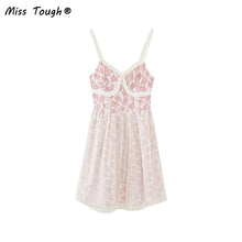 Load image into Gallery viewer, Autumn Winter Floral Kawaii Dress Women Patchwork Two Piece Set Party Dress Female Casual Korean Fashion Designer Y2k Dress 2021