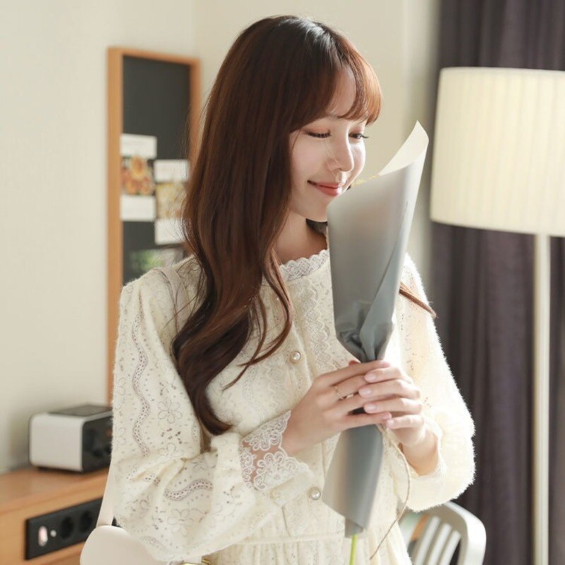 Autumn Winter Lace Dress for Women O Neck Long Sleeve Slim Waist Elegant Robe Femme Korean Style Office Lady Vestidos Mujer