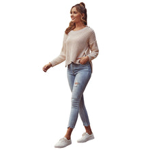 Load image into Gallery viewer, Autumn Winter Thicken Loose Sweater Women Elegant Warm O-neck  Knitted Pullovers Casual Cashmere Solid Female Tops