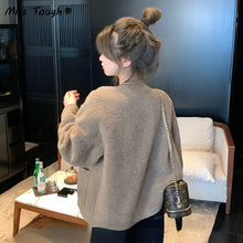 Load image into Gallery viewer, Autumn Winter Warm Fur Coat Women Solid Casual Loose Kawaii Overcoat Female Korean Fashion Pocket Short Outwear Jacket 2021 New