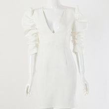 Load image into Gallery viewer, Autumn Women&#39;s Sexy Open Back V-neck Princess Sleeve Women Party Beach White Bodycon Dress Elegant Ladies Dresses Clothes Gothic