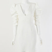 Load image into Gallery viewer, Autumn Women&#39;s Sexy Open Back V-neck Princess Sleeve Women Party Beach White Bodycon Dress Elegant Ladies Dresses Clothes Gothic