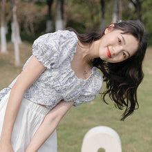 Load image into Gallery viewer, Backless Beach Sweet Casual Blouse Women Bubble Sleeve Designer Sexy Party T-shirt High Street Summer Clothes Korean Ladies 2021