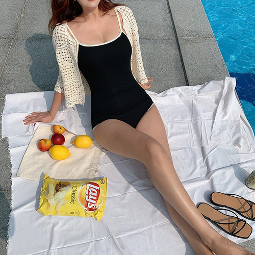 Backless Korean Style One Piece Swimwear Women Swimwear Push Up Swimsuit High Quality Bathing Suit sexy Monokini Beachwear 2020