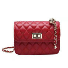 Load image into Gallery viewer, Bag handbags 2021 new simple and fashionable rhombic shoulder messenger chain bag western style small fragrance pu female bag tr