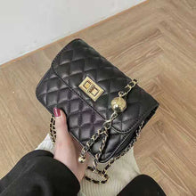 Load image into Gallery viewer, Bag handbags 2021 new simple and fashionable rhombic shoulder messenger chain bag western style small fragrance pu female bag tr