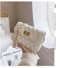 Load image into Gallery viewer, Bag handbags 2021 new simple and fashionable rhombic shoulder messenger chain bag western style small fragrance pu female bag tr