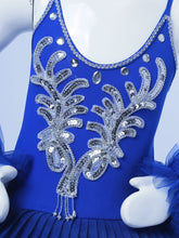 Load image into Gallery viewer, Ballerina Fairy Prom Costume Kids Sequined Rhinestone Dress Girls Dance wear Gymnastic Ballet Leotard Tutu Dress with Arm Sleeve