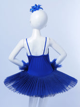 Load image into Gallery viewer, Ballerina Fairy Prom Costume Kids Sequined Rhinestone Dress Girls Dance wear Gymnastic Ballet Leotard Tutu Dress with Arm Sleeve