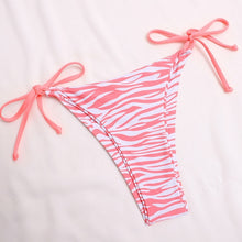 Load image into Gallery viewer, Bandage Swimsuit Print Bikini Set Padded Bikini Top And Shorts Designer Luxury Bathing Suit Women Sexy Swimwear HighWaist