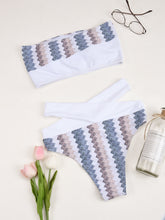 Load image into Gallery viewer, Bandeau High Waist Bikinis 2021 Sexy Women Swimsuit Swimwear Female Cross Brazilian Bikini Set Biquini Bathing Suit Beachwear