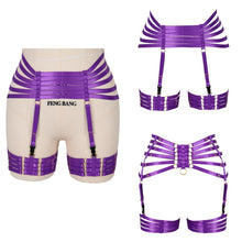 Load image into Gallery viewer, Bdsm Lingerie Punk Sexy Lingerie Leg Bondage Goth Garter Straps Stockings Belts Body Belt Waist Belt Women Harness Suspenders