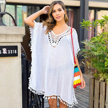 Load image into Gallery viewer, Beachwear 2021 Women Beach Tunic Bathing Suit Cover Ups Kaftan Dress Swimsuit Coverups Crochet  Bikini Cover Swimwear