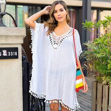 Load image into Gallery viewer, Beachwear 2021 Women Beach Tunic Bathing Suit Cover Ups Kaftan Dress Swimsuit Coverups Crochet  Bikini Cover Swimwear