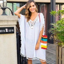 Load image into Gallery viewer, Beachwear 2021 Women Beach Tunic Bathing Suit Cover Ups Kaftan Dress Swimsuit Coverups Crochet  Bikini Cover Swimwear