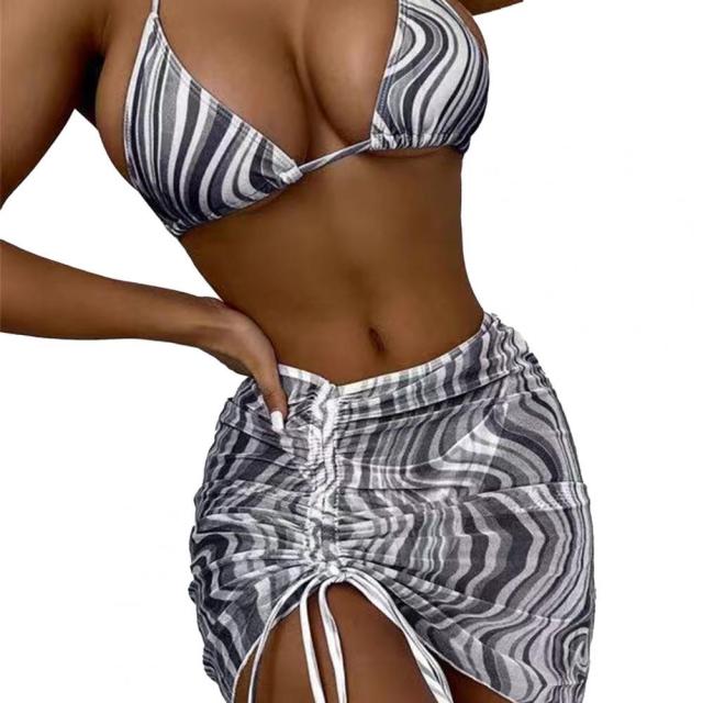 Beachwear 3 Pcs/Set Popular Strap Summer Women Swimwear Three-piece Women Swimwear Soft   for Beach