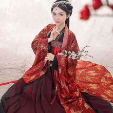 Load image into Gallery viewer, Beauty Makeup New Traditional Chinese Hanfu Dress Spring and Autumn Models Two-piece Full Chest Fairy Skirt Red Cosplay Costume