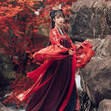 Load image into Gallery viewer, Beauty Makeup New Traditional Chinese Hanfu Dress Spring and Autumn Models Two-piece Full Chest Fairy Skirt Red Cosplay Costume