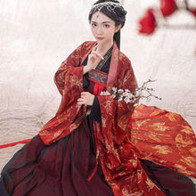 Load image into Gallery viewer, Beauty Makeup New Traditional Chinese Hanfu Dress Spring and Autumn Models Two-piece Full Chest Fairy Skirt Red Cosplay Costume