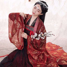 Load image into Gallery viewer, Beauty Makeup New Traditional Chinese Hanfu Dress Spring and Autumn Models Two-piece Full Chest Fairy Skirt Red Cosplay Costume