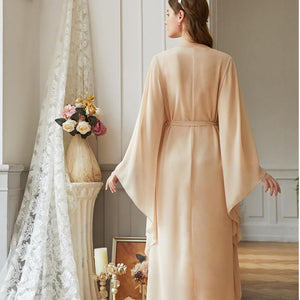 Beige Yellow Colorful Butterfly Sleeve Dress Middle Eastern Fashion Women's Robe Arab Hui Ethnicity Ramadan Dress Muslim Clothes