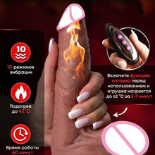 Load image into Gallery viewer, Big Thrusting Dildo For Women Remote Control Vibrator Suction Cup Realistic Penis Automatic Telescopic Rotating Heated Sex Toys