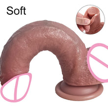 Load image into Gallery viewer, Big strap on dildo realistic penis with suction cup soft skin feels dildos sex toys for women no vibrator female masturbation