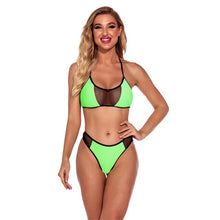 Load image into Gallery viewer, Bikini Bandeau Swimsuits Bathing Suit Women Push Up Fluorescence Sling Hanging Neck Sexy Strapless