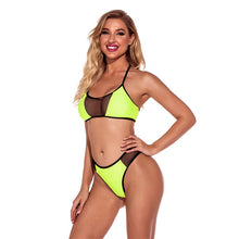 Load image into Gallery viewer, Bikini Bandeau Swimsuits Bathing Suit Women Push Up Fluorescence Sling Hanging Neck Sexy Strapless