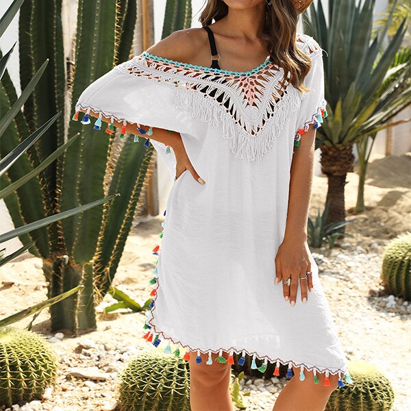 Bikini Cover Ups For Swimwear Beach Dress 2021 Knit Swim Wear Women's Summer Swimsuit Coverup Sexy Bathing Suites Beachwear