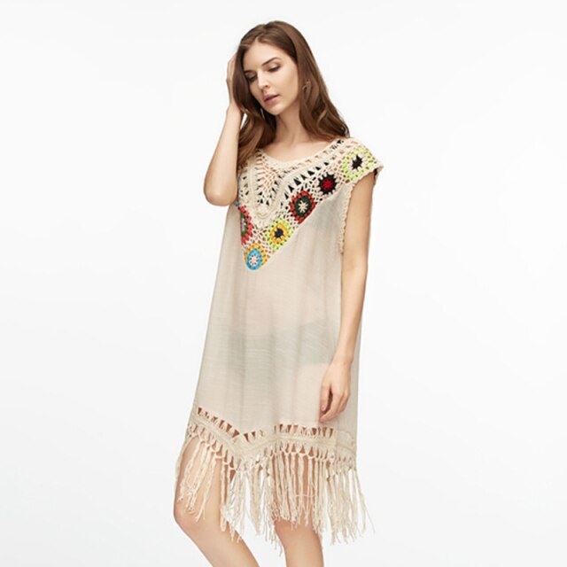 Bikini Cover-Ups Swimsuit Coverup 2021 Beachwear Bathing Suit Swim Cape For The Beach Women Summer Clothes