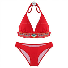 Load image into Gallery viewer, Bikini Set Swimwear Women Halter Biknis Padded Bathing Suit Sexy Brazilian Bikini Summer Beachwear For Asian