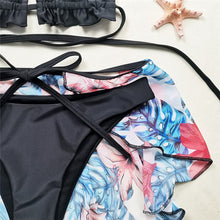 Load image into Gallery viewer, Bikini Set Women&#39;s Swimwear Sexy Beachwear Tie Swimsuit Backless Strapless Hakama Solid Color Simplicity