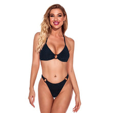 Load image into Gallery viewer, Bikini Swimsuit Swimwear Solid 2021 Summer High Waist Underwear Set Thin Sling Sexy Strapless