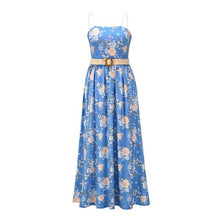 Load image into Gallery viewer, Bikoles Summer Sexy Strapless Spaghetti Straps Women&#39;s Dress 2021 New Fashion Bohemia Flowers Print Blit Tunic Maxi Ladies Robe
