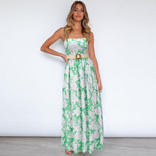 Load image into Gallery viewer, Bikoles Summer Sexy Strapless Spaghetti Straps Women&#39;s Dress 2021 New Fashion Bohemia Flowers Print Blit Tunic Maxi Ladies Robe