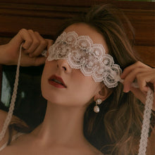 Load image into Gallery viewer, Black White Lace Transparent Erotic Accessories Bandage Strap Eye Covers Eye Masks Women Sexy Lingerie Cosplay Costumes