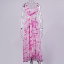 Load image into Gallery viewer, Blackless Chiffon Sexy Beach Maxi Bohemian Dress Women Summer Floral Boho Slip Long Dresses Vacation Party Club Sundress 2021